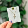 Abalone Shell Cross Pendant Necklace