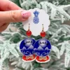 Acrylic Snow Globe Dangle Earrings