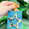 Acrylic Star Hair Clip - Light Tortoise