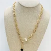 Adjustable Heart Charm Lariat Necklace - Jet