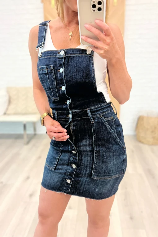 Agnes Denim Overall Dress by Judy Blue