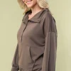 Air Scuba Long Sleeve Snap Pullover by White Birch - Olive
