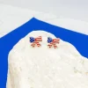 American Flag Bow Signature Enamel Studs by Prep Obsessed