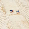 American Flag Star Signature Enamel Studs by Prep Obsessed
