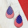 Americana Printed Layered Dangle Earrings