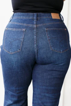 Arlo High Rise Button-Fly Straight Jeans by Judy Blue
