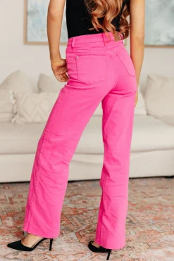Barbara High Rise Garment Dyed 90's Straight Jeans by Judy Blue