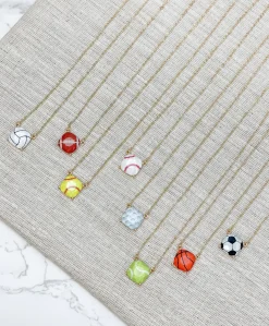 Basketball Printed Pendant Necklace