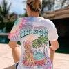 'Beach Cowgirl, Salty Kisses' Short Sleeve Tie Dye Tee by Simply Southern