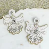 Beaded Angel Dangle Earrings