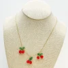 Beaded Cherry Necklace