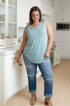 Belinda High Rise Distressed Straight Jeans