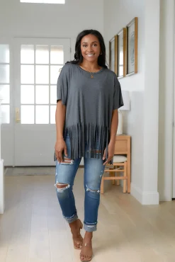Belinda High Rise Distressed Straight Jeans