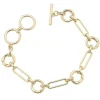 Bella Multi-Charm Toggle Bracelet Base in Shiny Gold By Canvas