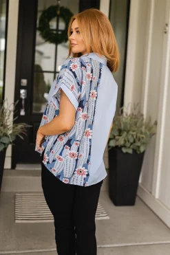 Best Of Both Worlds Button Down Top
