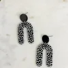 Black & White Dotted Arch Dangles
