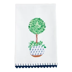 Blue Potted Plant Towels by Mud Pie