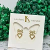 Bow Heart Earrings by Lauren Kenzie