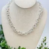 Braided Link Necklace - Silver