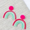 Bright Rainbow Drop Earrings