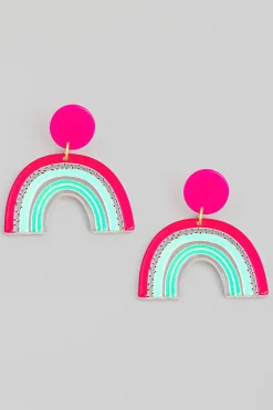 Bright Rainbow Drop Earrings