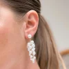 Bubbly Pearl Chain Dangle Earrings