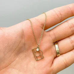 Camera Pendant Necklace - Gold