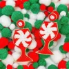 Candy Cane Cocktail Beaded Dangle Earrings