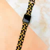 Candy Corn Printed Silicone Watch Band - Black