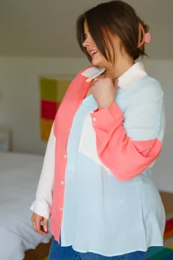 Capture The Day Two Toned Button Up
