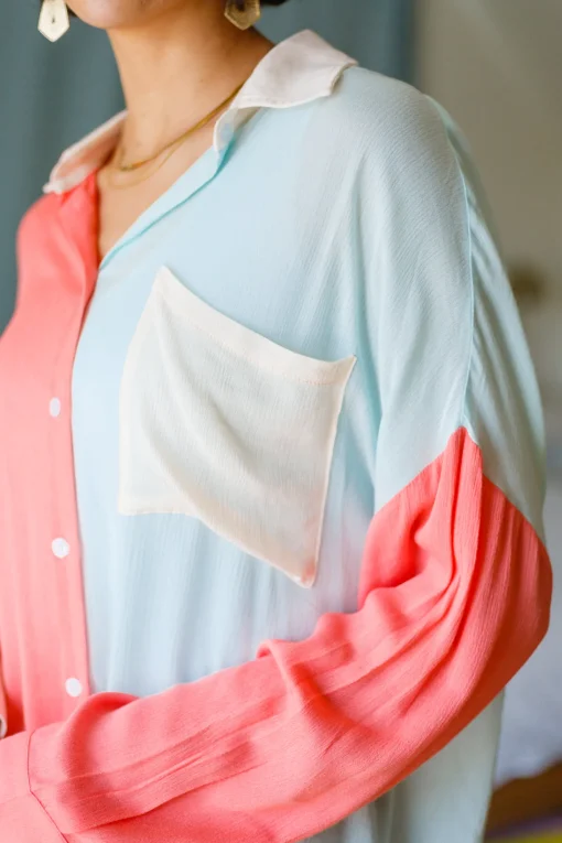 Capture The Day Two Toned Button Up