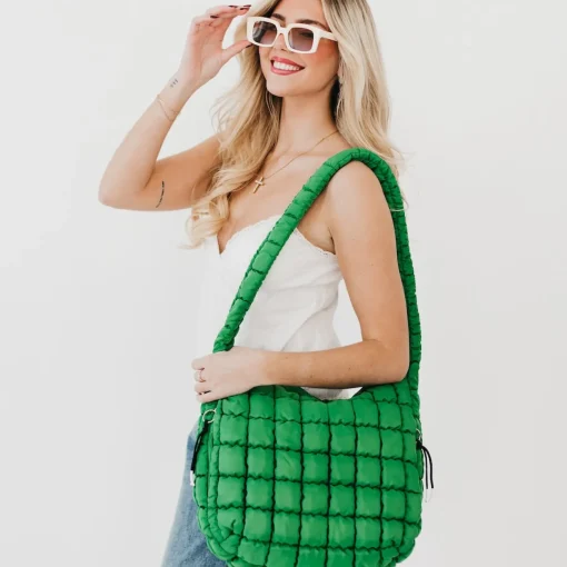 Carmen Quilted Hobo Tote Bag by Pretty Simple