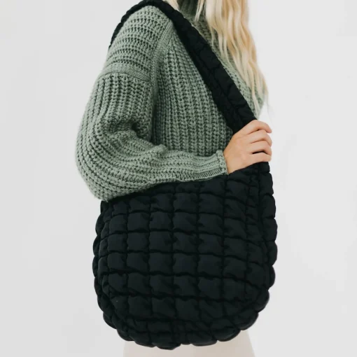 Carmen Quilted Hobo Tote Bag by Pretty Simple
