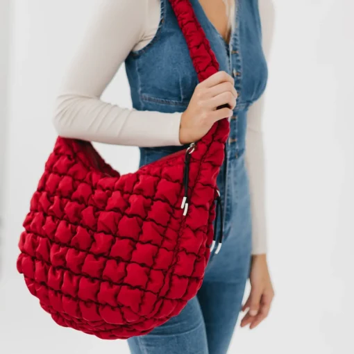 Carmen Quilted Hobo Tote Bag by Pretty Simple