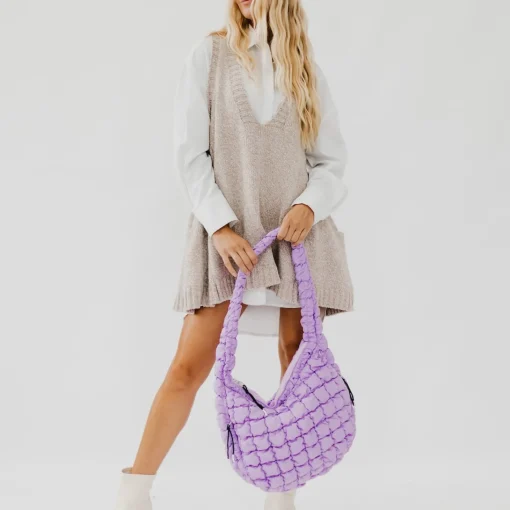 Carmen Quilted Hobo Tote Bag by Pretty Simple
