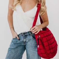 Carmen Quilted Hobo Tote Bag by Pretty Simple