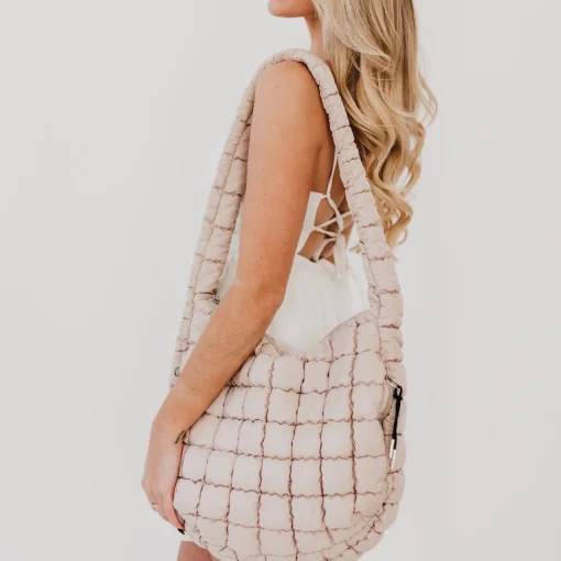 Carmen Quilted Hobo Tote Bag by Pretty Simple