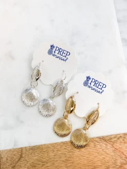 Cassidy Puka Shell Dangle Earrings - Gold