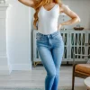 Catherine Mid Rise Vintage Skinny Jeans by Judy Blue