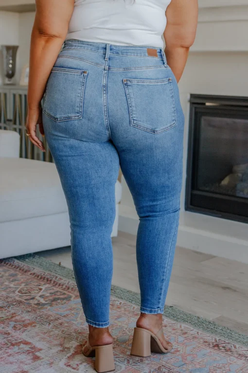 Catherine Mid Rise Vintage Skinny Jeans by Judy Blue