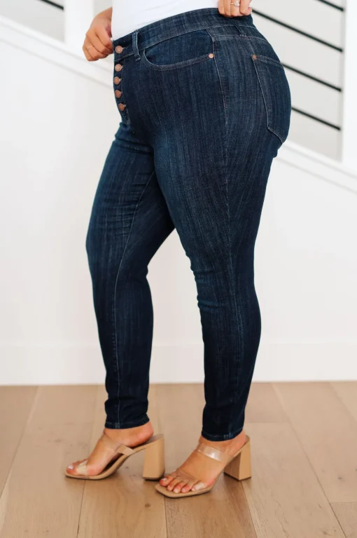 Celecia High Waist Hand Sanded Resin Skinny Jeans by Judy Blue