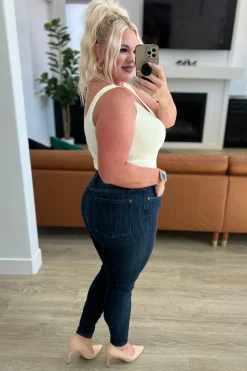 Celecia High Waist Hand Sanded Resin Skinny Jeans by Judy Blue