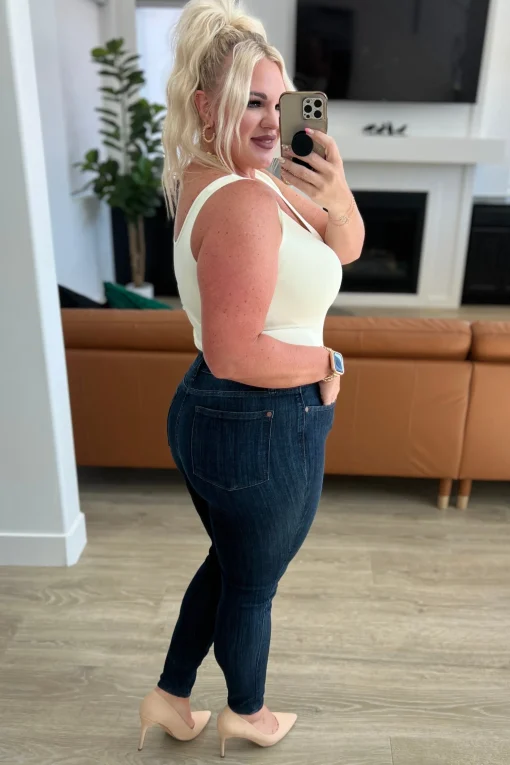 Celecia High Waist Hand Sanded Resin Skinny Jeans by Judy Blue