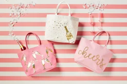 Cheers Sparkle Totes by Mud Pie