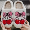 Cherry Bow Slippers Shoes  By Katydid