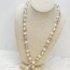 Chinoiserie Long Beaded Pearl Necklace