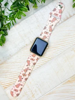Chocolate Bunny Printed Silicone Smart Watch Band