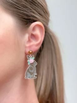 Chocolate Easter Bunny Post Dangle Earrings