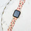 Christmas Coffee Cup Printed Silicone Smart Watch Band