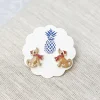 Christmas Dog Signature Enamel Stud Earrings